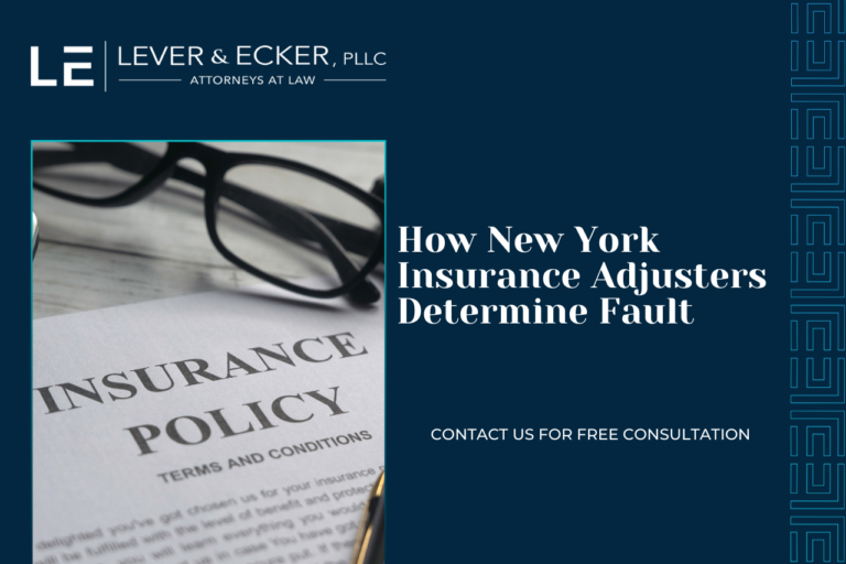 how New York insurance adjusters determine fault after an accident