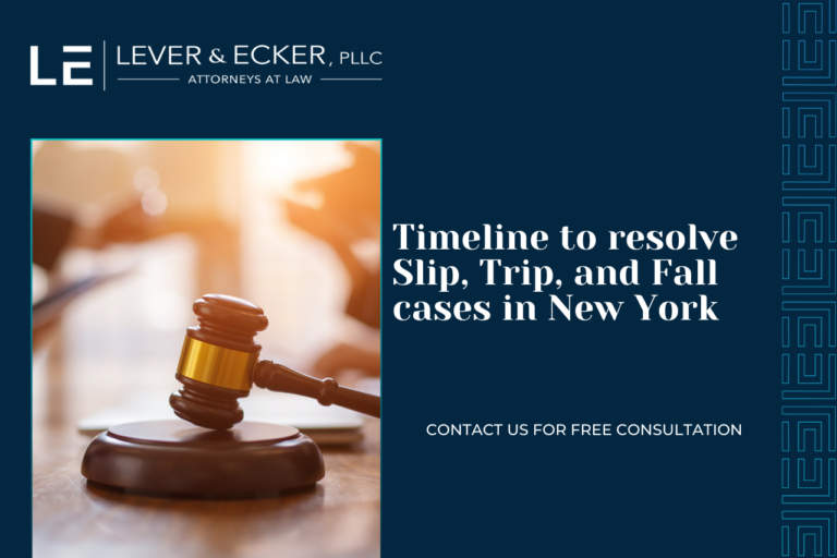 timeline to resolve slip, trip, and fall cases in New York