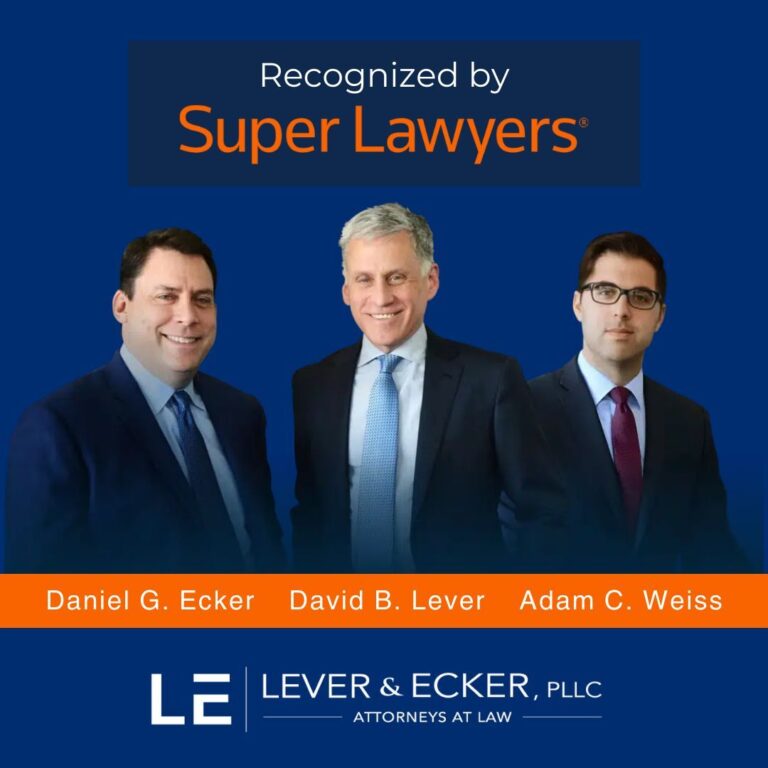 Daniel G. Ecker, David B. Lever, and Adam C. Weiss recognized by super lawyers for 5th year in a row