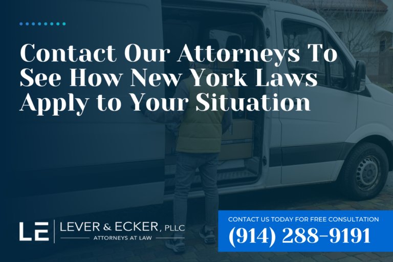 a graphic that reads "contact our attorneys to see how new york laws apply to your situation"